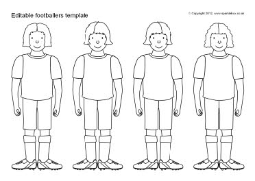 Editable footballer templates (SB7752) - SparkleBox