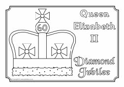 Diamond Jubilee colouring sheets (SB7833) - SparkleBox