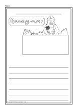 Places where we buy food colour and write worksheets (SB8292) - SparkleBox