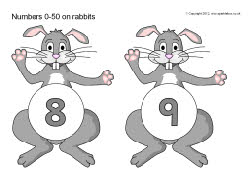 Numbers 0-50 on rabbits (SB8357) - SparkleBox