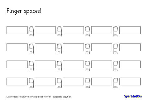 Finger spaces writing frame (SB227) - SparkleBox