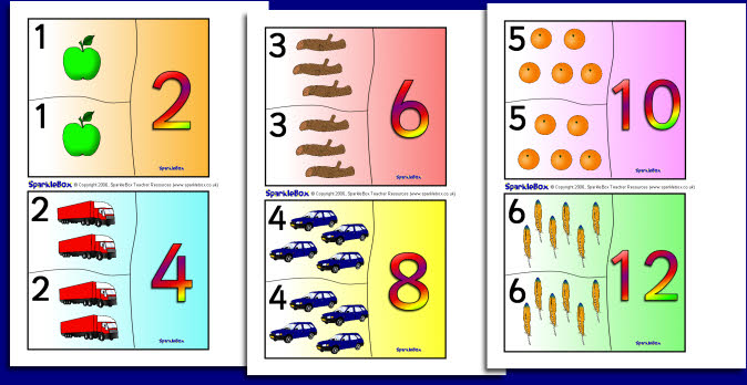 Doubles matching jigsaws (SB414) - SparkleBox