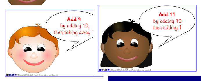 Adding And Subtracting 9 And 11 Posters SB691 SparkleBox