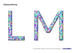 Multi-coloured display letters - capitals (SB957) - SparkleBox
