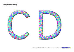Multi-coloured display letters - capitals (SB957) - SparkleBox
