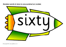 Number-word rockets (tens) (SB97) - SparkleBox