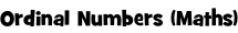 Ordinal Numbers (Maths)