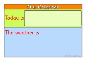 Classroom Date And Weather Chart