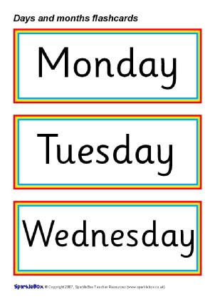 Days And Months Classroom Calendar Display Resources Sparklebox