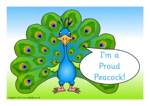 As proud as a peacock