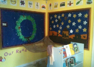 Christmas Wreath and Prayer Stars