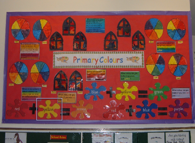 Primary Colours Classroom Display Photo SparkleBox