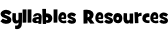 Syllables Resources