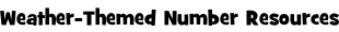 Weather-Themed Number Resources
