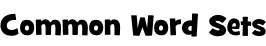 Common Word Sets