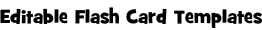 Editable Flash Card Templates