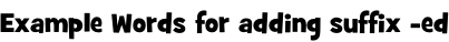 Example Words for adding suffix -ed