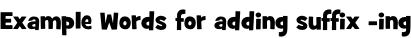 Example Words for adding suffix -ing