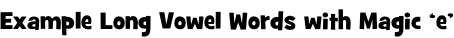 Example Long Vowel Words with Magic ‘e’