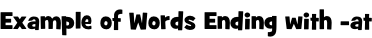 Example of Words Ending with -at