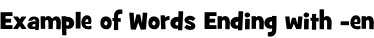 Example of Words Ending with -en