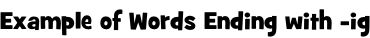 Example of Words Ending with -ig