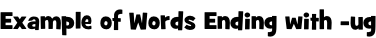 Example of Words Ending with -ug