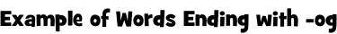 Example of Words Ending with -og