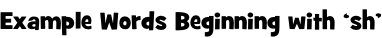 Example Words Beginning with ‘sh’