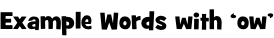 Example Words with ‘ow’