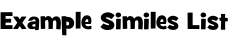 Example Similes List