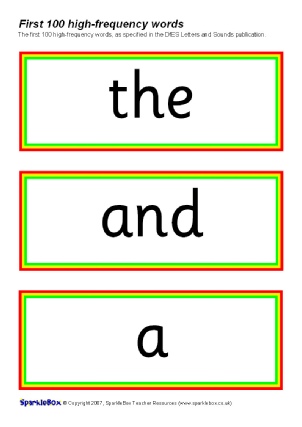 FREE Sight Word Flashcard Labels