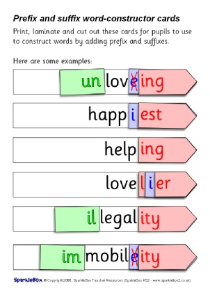 Suffix Rules Chart