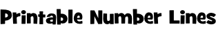 Printable Number Lines