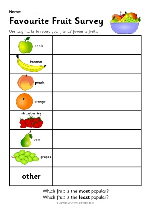 Fruit Tally Chart