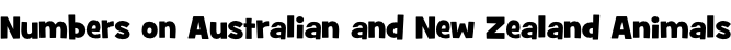 Numbers on Australian and New Zealand Animals