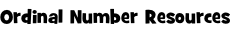 Ordinal Number Resources