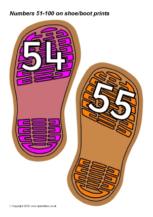 Numbers on Footprints and Hand Prints Number Classroom Display ...