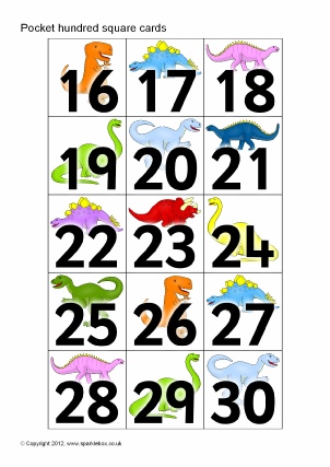 Hundreds Pocket Chart Replacement Cards