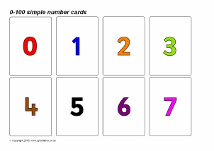 Printable 100 Chart Number Cards