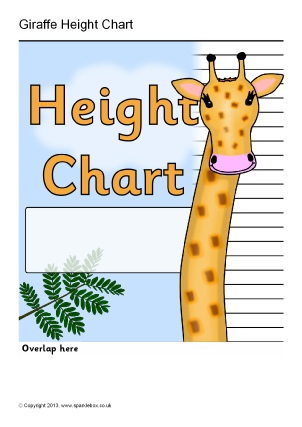 Printable Height Chart Classroom