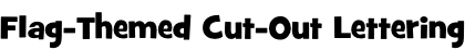 Flag-Themed Cut-Out Lettering