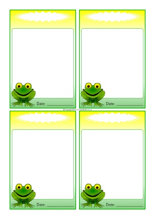 Frog Birthday Chart