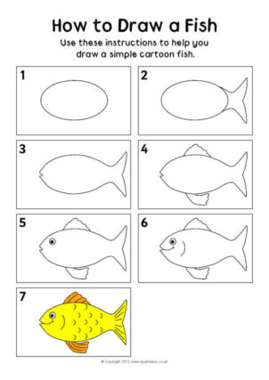 How To Draw Fish: Simple Drawing Book For Children's. 30 Step-By