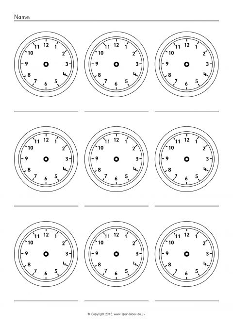 more blank clock worksheets sb11479 sparklebox