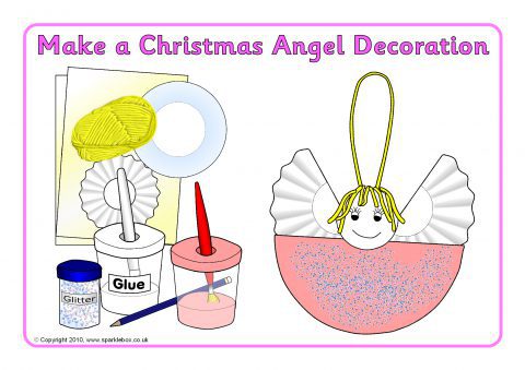 Make a Christmas  Angel Decoration  Visual Aids SB3484 