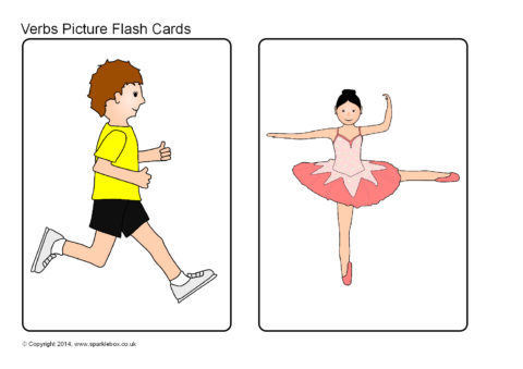 Verbs Picture Flash Cards Sb10194 Sparklebox