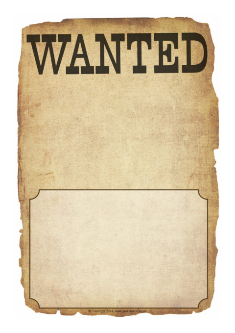 Blank Wanted Poster Writing Frames Sb Sparklebox