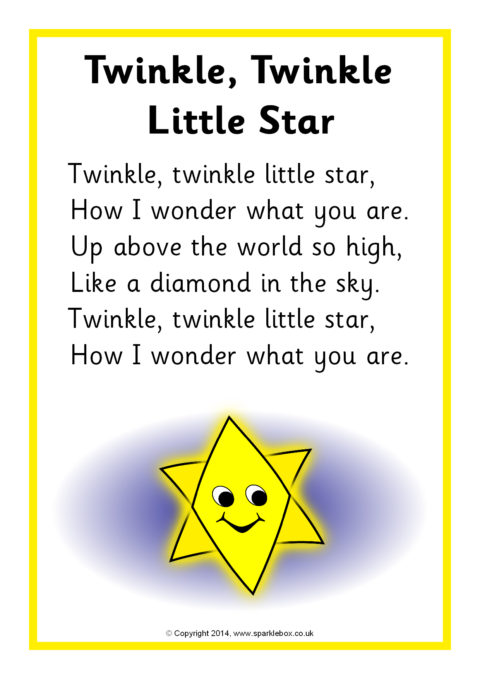 Twinkle Twinkle Little Star Lyrics