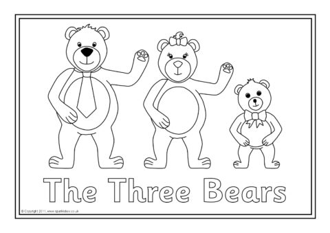 goldilocks and the three bears pictures to colour